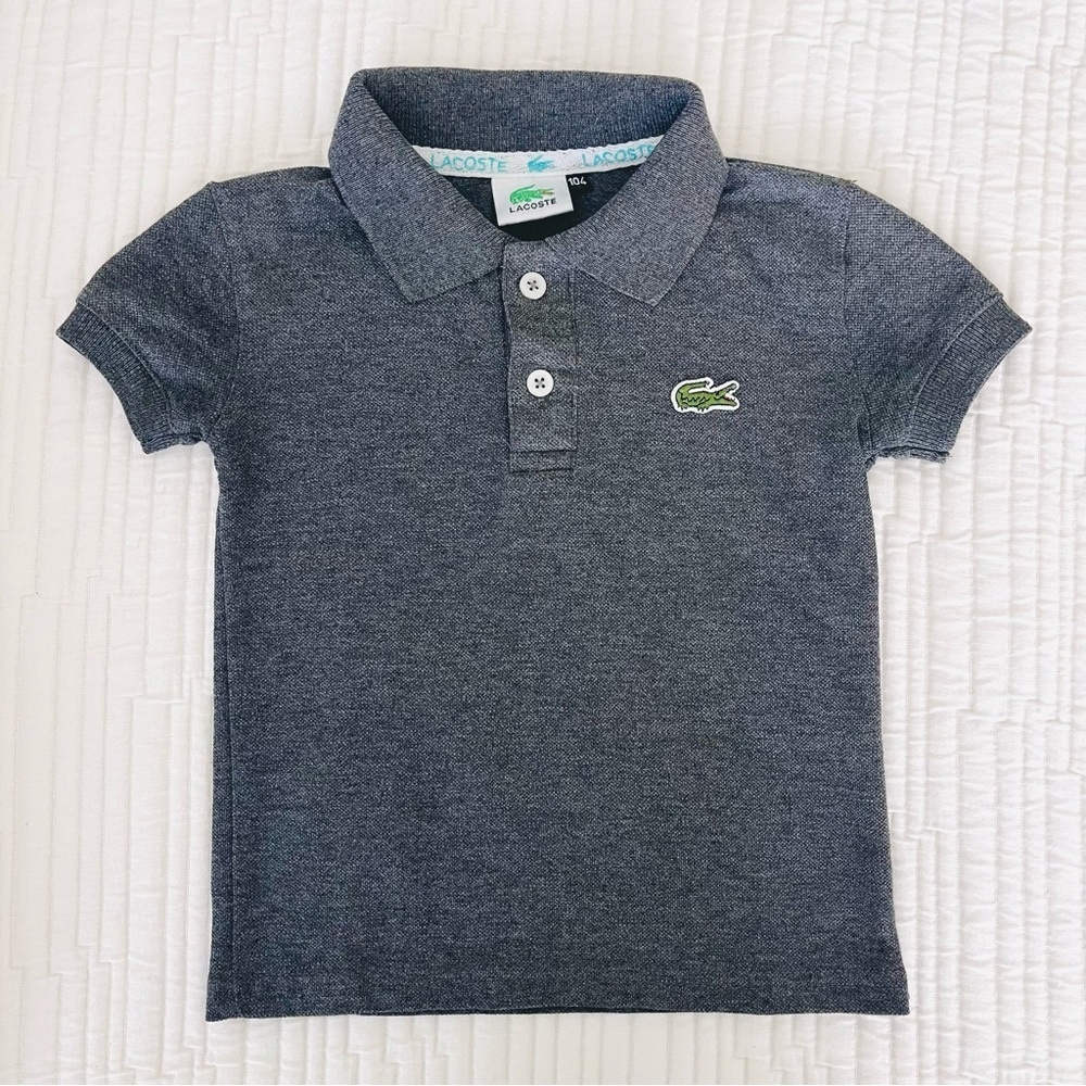 Lacoste Kids Classic Pique Polo, Grey, Boys Sz 4T (104cm)